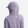 Lightweight windproof quick-dry mid-layer pullover - lavender hooded mid-layer pullover on women with cap