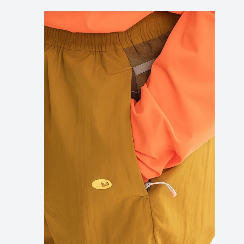 Breathable water-repellent shorts for outdoor - mustard yellow water-repellent shorts with orange top
