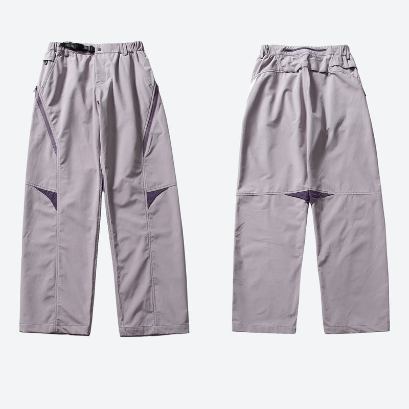 Lightweight water-repellent hiking pants with reflective prints - lavender cargo hiking pants, for travel and daily commute