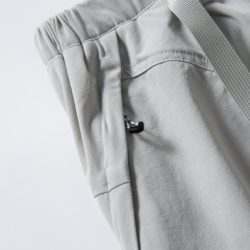 Lightweight cargo hiking pants with mesh lining - light gray cargo hiking pants, for camping and outdoor weekends