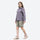 Women's lightweight hardshell rain jacket for trail - gray purple hardshell jacket, for mountain and forest outings