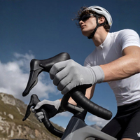 
                  
                    Merino wool full finger and half finger hiking gloves - gray merino wool hiking gloves on men, for cycling and commuting
                  
                
