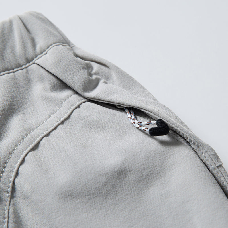 Unisex water-repellent cargo hiking pants - light gray cargo hiking pants, for wet-weather trekking