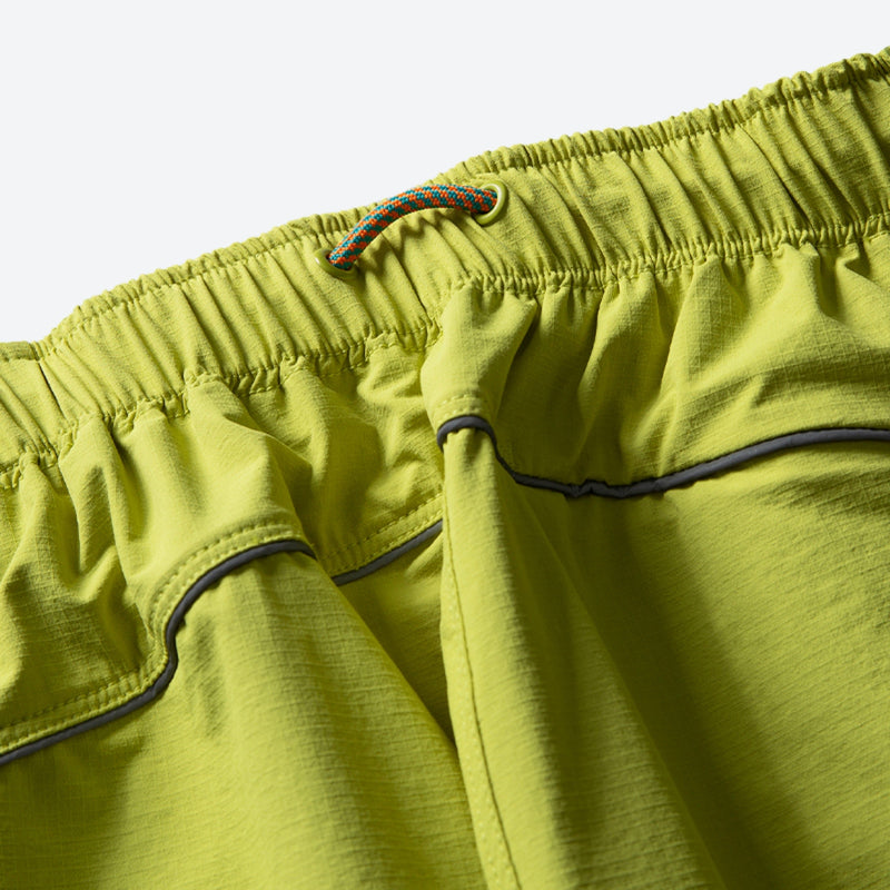 Unisex waterproof softshell cargo hiking pants - lime green, for outdoor spring and autumn wear