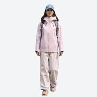 
                  
                    Women's 3L hardshell jacket with fully taped seams - pink hardshell jacket, for cold-weather outdoor wear
                  
                