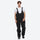 Breathable 2-layer colorblock ski jacket with suspender bibs - black bib pants, for cold-weather winter sports
