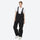 Breathable 2-layer colorblock ski jacket with suspender bibs - black bib pants, for powder and piste riding