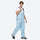Unisex snowboard jacket and bibs set - ice blue bib pants, for resort and backcountry days