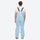 Unisex waterproof 2L snow jacket and bib pants - ice blue bib pants, on-model back view, for powder and piste riding