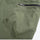 Unisex snowboard jacket and bibs set - olive green bib pants, pocket zip close-up detail, for powder and piste riding