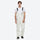 Unisex waterproof 2L snow jacket and bib pants - white bib pants, on-model front view, for skiing and snowboarding