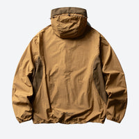 
                  
                    Water-repellent breathable sun jacket with hood - ginger yellow sun jacket, back product view, for beach and summer trips
                  
                