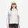 Women's breathable 3-layer shell with waist cinching fit - white hardshell jacket, for hiking and trail walking