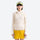 Women's slim UPF50 sun protection jacket - cream white slim fit sun jacket on women with cap, front standing view