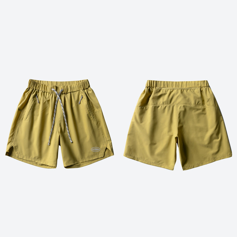 Breathable lightweight trail shorts for running - yellow running shorts, for running and trail running