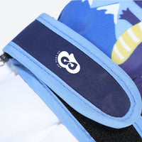 
                  
                    Kids' unicorn and dinosaur snow gloves with fleece - blue kids snow glove details, for winter mountain trips
                  
                
