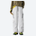 Unisex waterproof 2-in-1 down pants with liner - white down pants with olive top, front view, for resort and backcountry days