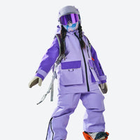 
                  
                    Kids waterproof 2L snow jacket and pants series - lavender kids set, for cold-weather winter sports
                  
                