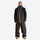 Men's breathable 2L snowboard jacket and pants - black and coffee brown colorblock, for skiing and snowboarding