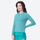 Women's breathable merino wool tee for outdoor - teal merino wool quick-dry long-sleeve, for hiking and trail walking
