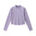Breathable warm fleece pullover with half zip - lavender black and mint boxfleece half-zip sweatshirt