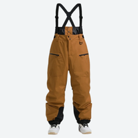 
                  
                    Men's 3L waterproof suspender snow pants - amber tan bib pants, for resort and backcountry days
                  
                