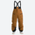 Men's 3L waterproof suspender snow pants - amber tan bib pants, for resort and backcountry days