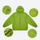 Waterproof sun protection jacket UPF50 - neon green waterproof sun jacket, for cycling and commuting