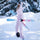 Women's one-piece snowboard suit with waist belt - pink one-piece snow suit, for powder and piste riding