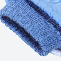 
                  
                    Kids' full finger snow gloves with cartoon print - blue kids snow glove details, knit cuff close-up, for snow sports weekends
                  
                
