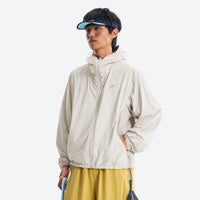 
                  
                    Lightweight water-repellent sun protection jacket - cream white sun jacket on men with cap, for travel and city walks
                  
                