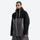 Men's breathable 2L snowboard jacket and pants - black and gray colorblock, on-model front view, for skiing and snowboarding