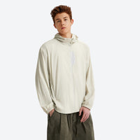 
                  
                    Featherlight sun jacket UPF100 with hood - cream white featherlight sun jacket on men, for beach and summer trips
                  
                
