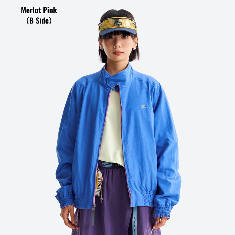 Unisex reversible water-repellent softshell jacket - blue reversible jacket, for spring autumn and winter wear