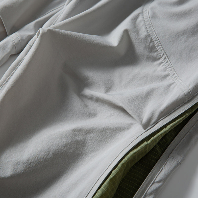 Unisex water-repellent cargo hiking pants - light gray cargo hiking pants, for camping and outdoor weekends