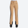 Women's slim waterproof ski trousers for resort - khaki ski pants with black side stripe, for snow sports weekends