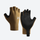 Trail gloves with touchscreen fingertips and grip palm - merino wool half finger hiking gloves pair, brown pair view