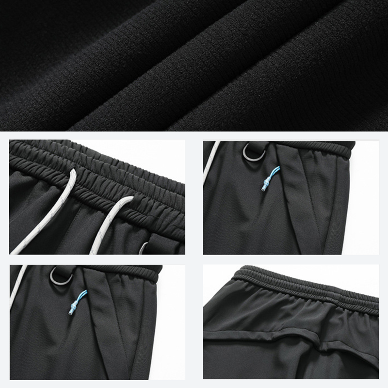 Breathable warm trail pants with soft fleece lining - black, for cold-weather trekking
