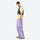 Breathable convertible trail pants converting to shorts - lavender zip-off hiking pants with white tee