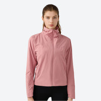 
                  
                    Women's slim fit windproof softshell ski jacket - pink softshell jacket, on-model front view, for cold-weather outdoor wear
                  
                