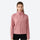 Women's slim fit windproof softshell ski jacket - pink softshell jacket, on-model front view, for cold-weather outdoor wear