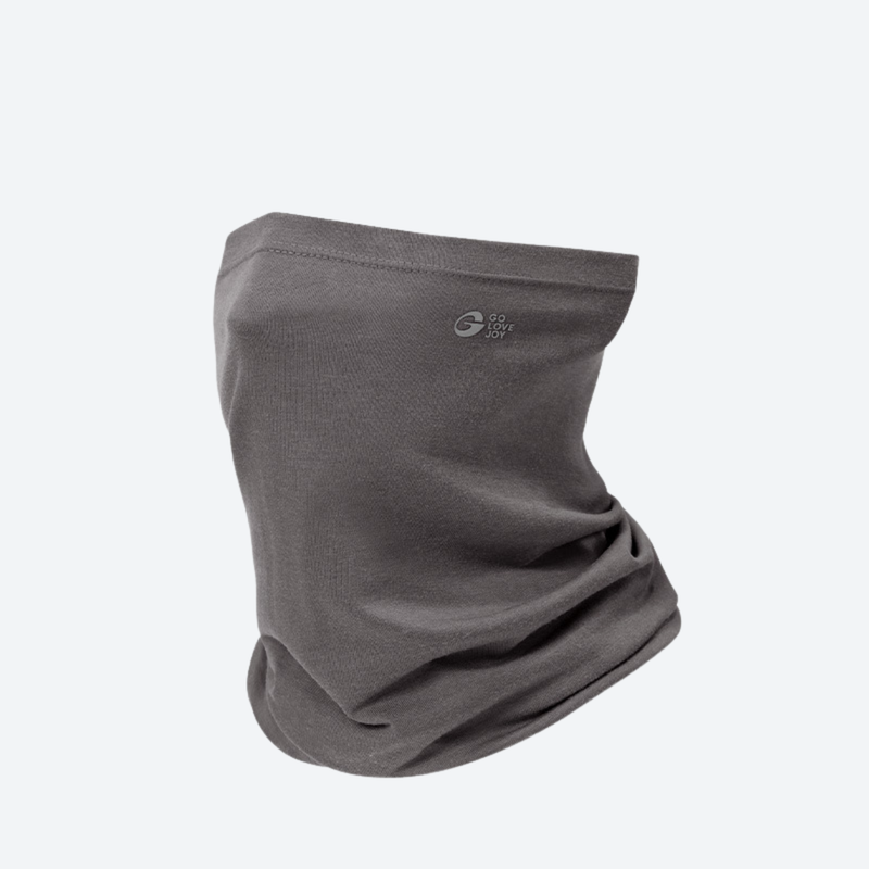 Merino neck gaiter for hiking running and cycling - gray merino wool neckwarmer tube, for trail running and outdoor workouts