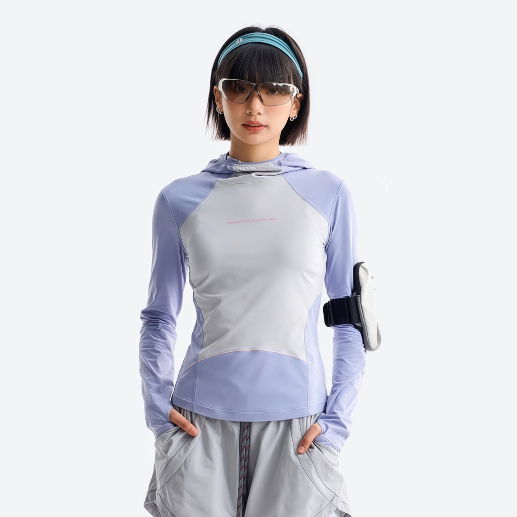 Aerie Women's Slim-Fit Hooded Long-Sleeve- UPF50+, 5A Antibacterial