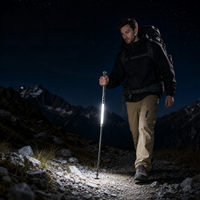 
                  
                    Hiking pole with built-in rechargeable light - 2-in-1 trekking pole with flashlight, for hiking and trail walking
                  
                