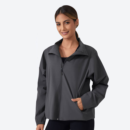 Lina Women’s Fleece Softshell Jacket – Slim Fit | Stand Collar