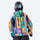 Kids breathable 2-layer graffiti print ski set - multicolor print kids jacket, for kids skiing and snowboarding