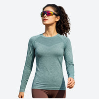 
                  
                    Breathable quick-dry base layer with channel knit - teal 3D channel quick-dry baselayer, for running and outdoor workouts
                  
                