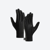 
                  
                    Moisture wicking liner gloves for layering - black antibacterial glove liner, pair front view, for hiking and trail walking
                  
                
