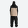 Women's breathable 2-layer snowboard jacket and pants - black and tan colorblock jacket with black pants