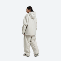 
                  
                    Women's waterproof 2L snow jacket and pants - cream jacket with cream pants, for skiing and snowboarding
                  
                